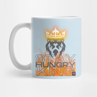 Stay Hungry King Lion Fire Pop Art Design Mug